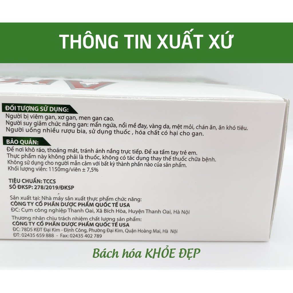 Viên uống bổ gan Arginin, Cà Gai Leo, Tỏi Đen giải độc gan, hạ men gan - 60 viên [Arginin - Cà gai leo tỏi đen]