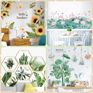 [GIẢM 20K KHI NHẬP MÃ DONGHL220}DECAL DÁN TƯỜNG: CÁC MẪU DECAL TRANG TRÍ HOA LÁ NHIỆT ĐỚI