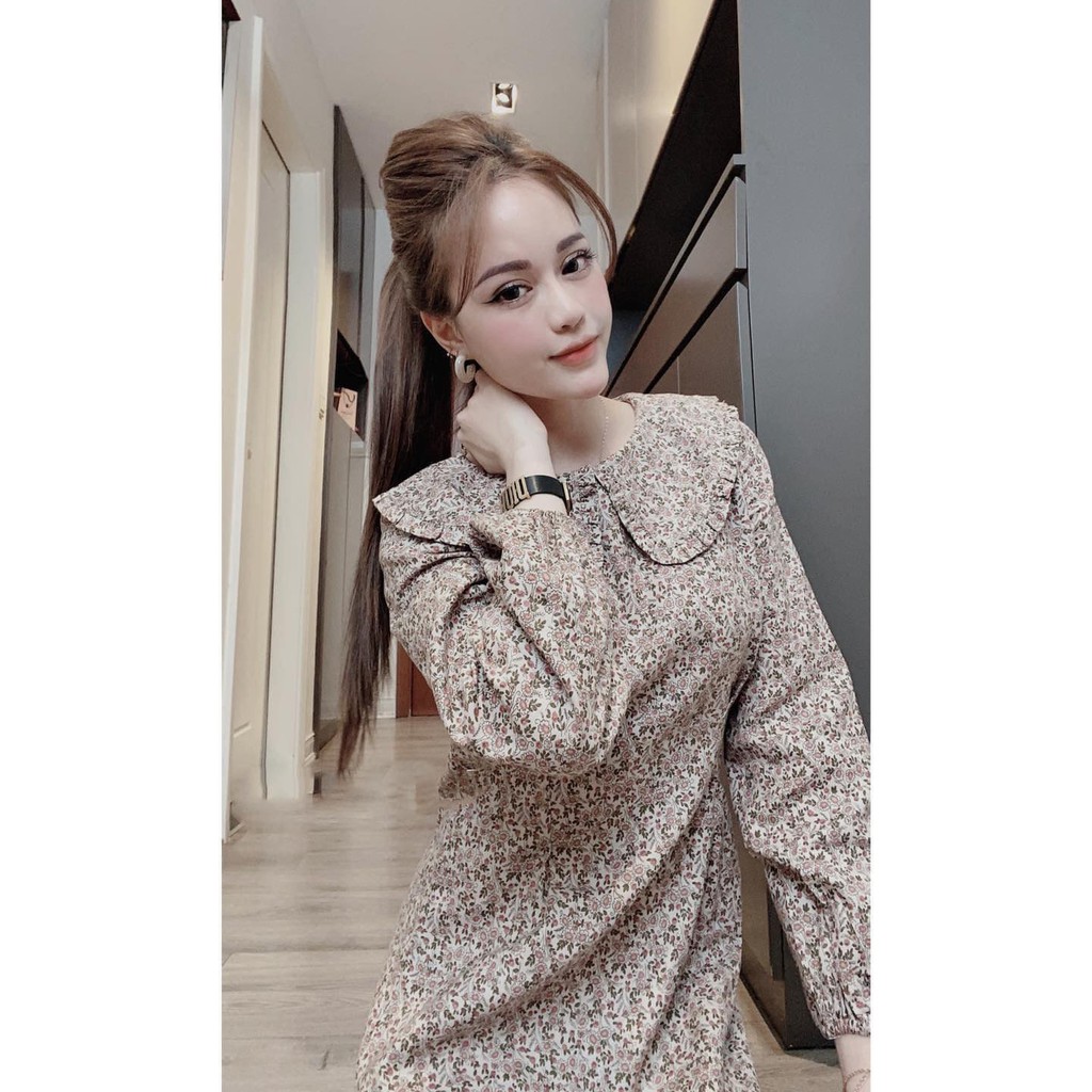 Đầm hoa nhí vintage V245 Hamistore