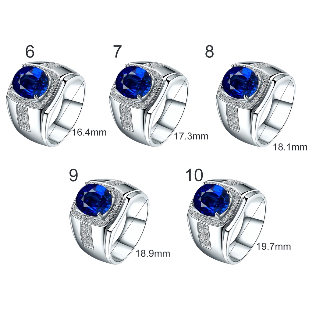 Nhẫn đính kim cương nhân tạo thời trang cho nam