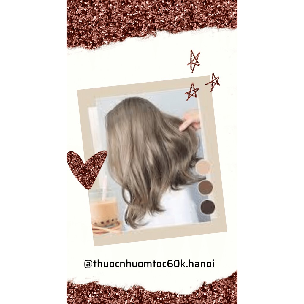 (K TẨY) Thuốc nhuộm tóc màu Nâu Sữa kèm trợ dưỡng găng tay thuocnhuomtoc60k.hanoi | BigBuy360 - bigbuy360.vn