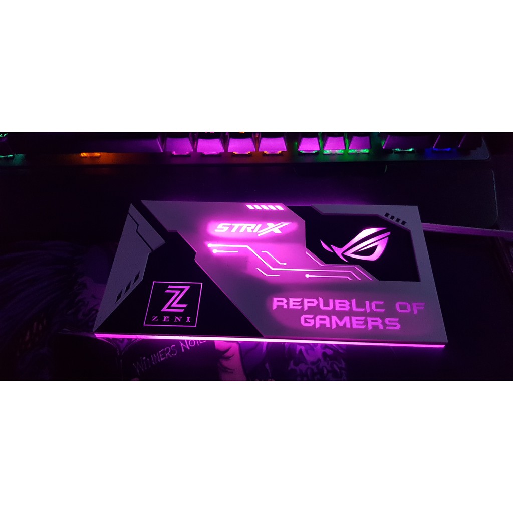 Tấm che VGA ReLIFE (Backplate) Mẫu Asus ROG Special Avenger Force có led RGB