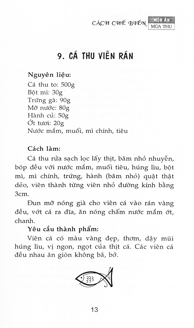 Sách Món Ăn Mùa Thu (Tái Bản)