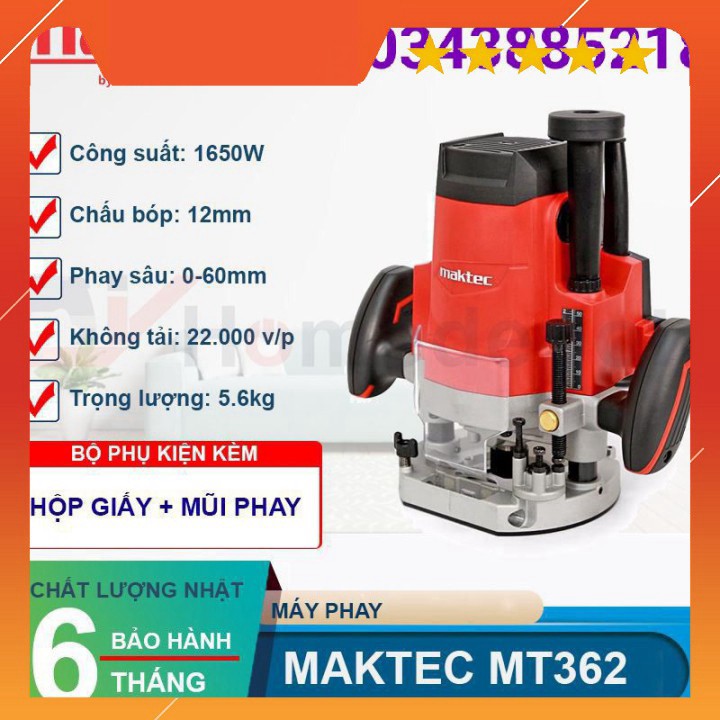 máy phay gỗ Maktec mt362 1650w