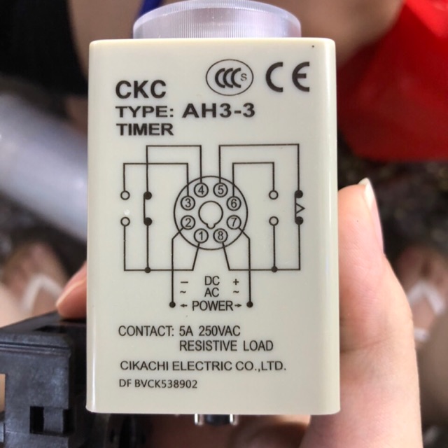 [VM] - Rơle trễ thời gian 60s (relay) và đế kèm theo CKC AH3-3.