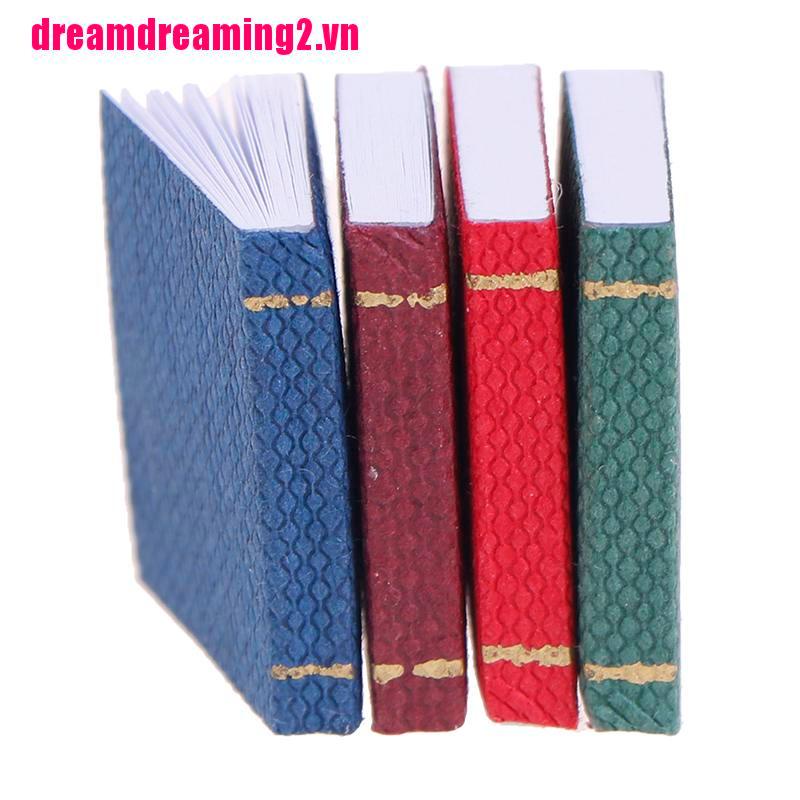 Bộ 4 Mô Hình Kệ Sách Mini Tỉ Lệ 1 / 12 Trang Trí Nhà Búp Bê