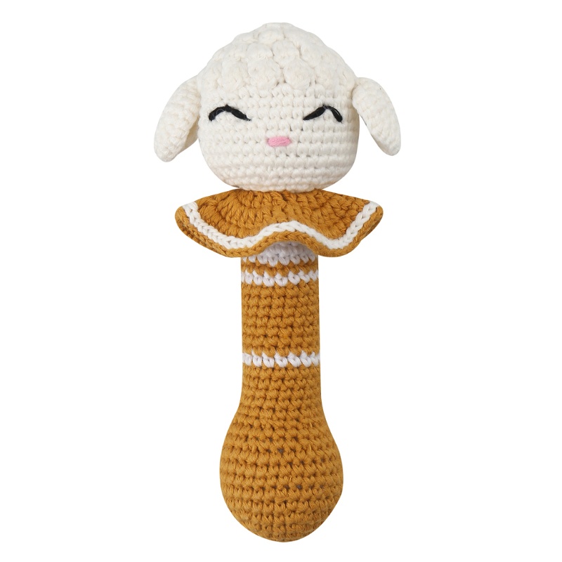 Đồ Chơi Hình Các Con Vật Đan Len Nhiều Màu Sắc Dùng Cho Trẻ Nhỏ Đang Mọc Răng