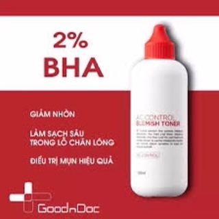 [CHÍNH HÃNG-DƯỢC MỸ PHẨM] GOODNDOC AC CONTROL BLEMISH TONER ( TONER ĐỎ) 180ML