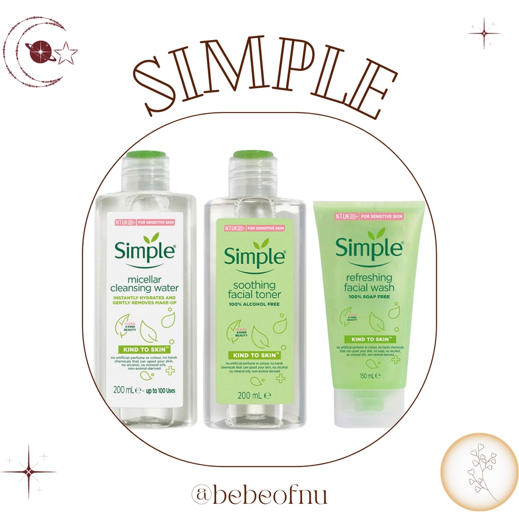 Combo Làm Dịu Da Simple Kind To Skin - 3 Sản Phẩm