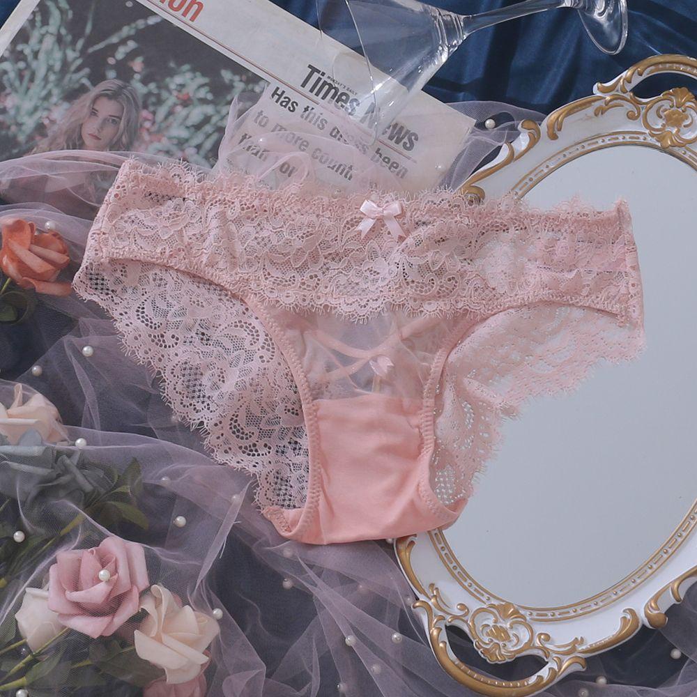 OCEANMAP Quần Lót Ren Hoa Dây Đan Chéo Lưng Gợi Cảm