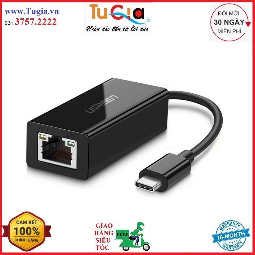 Bộ Chuyển Đổi Ugreen USB TypeC Sang RJ45 50307 Hàng Chính Hãng