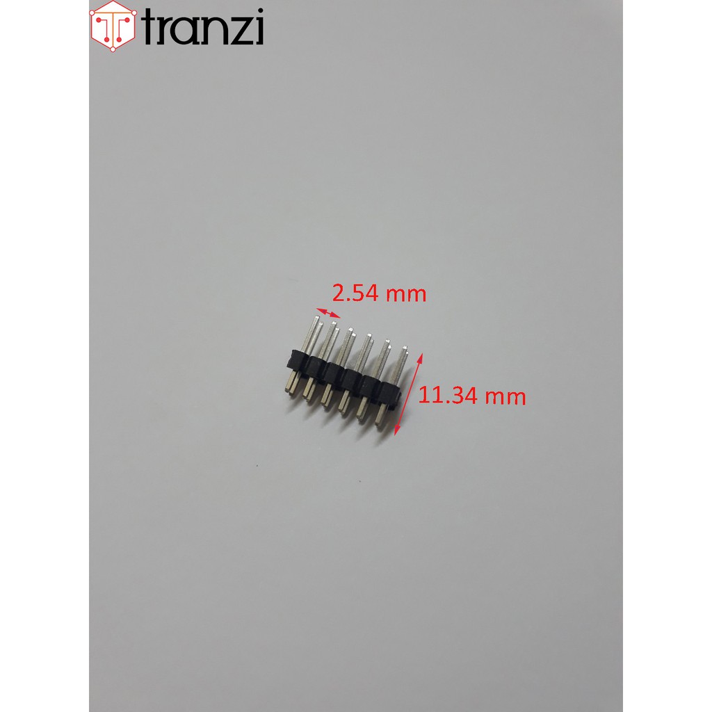 Giăm cắm 2.54mm đôi đực thẳng 2x6P 11.34mm đen - túi 20 cái