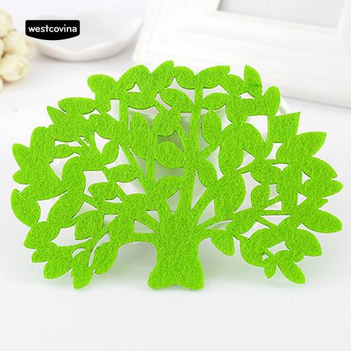 Đế Lót Ly Chống Trượt Hình Cây Sáng Tạo