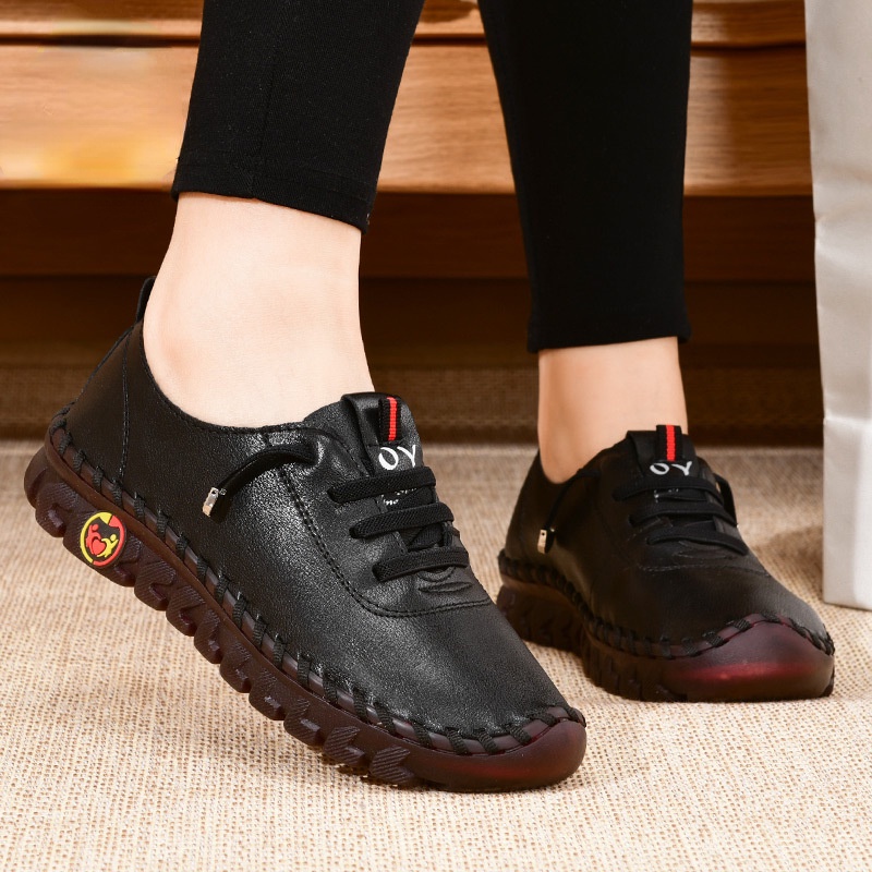 Giày Thể Thao Da Đế Mềm Thoải Mái Dành Cho Nữ Size 35-41