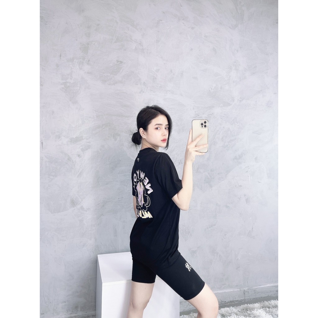 (HÀNG XUẤT XỊN) Áo đen 1826 YAN/KESS POPCORN OVERFIT TEE Made in Cambodia full tag code  Size XS S M L