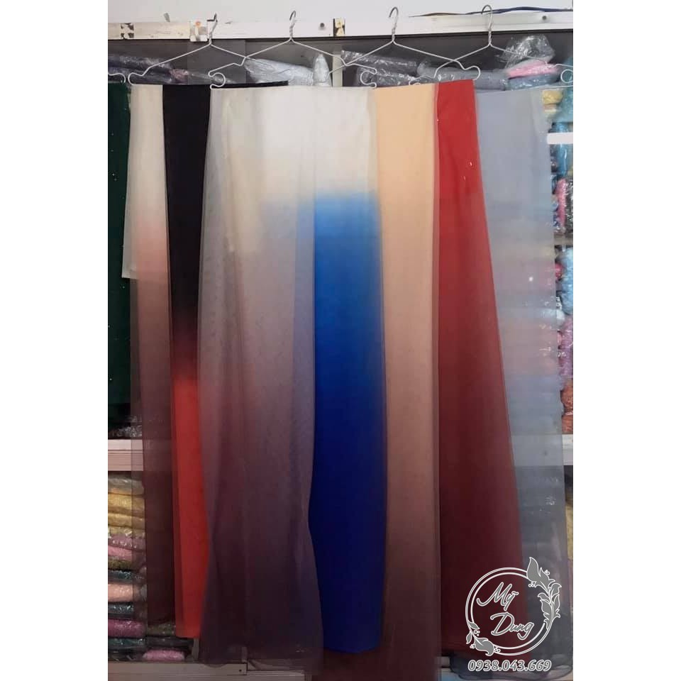 Combo 2m Voan lưới tutu 2 màu may đầm cưới (khổ 1m5) - Nhóm màu nhạt