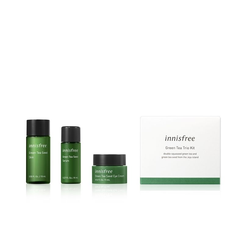 BỘ DƯỠNG ẨM DA MỊN MÀNG TRÀ XANH MINI SIZE INNISFREE GREEN TEA SEED CREAM