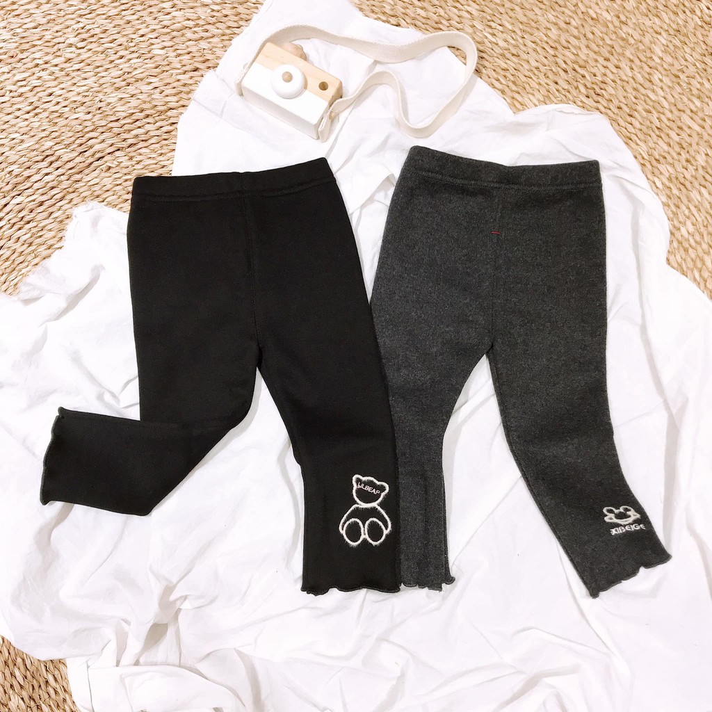 Quần legging lót lông trẻ em dành cho bé gái cân nặng 10-18kg siêu mềm