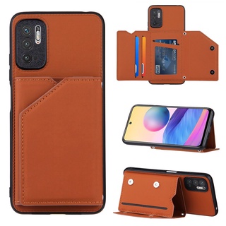Ốp Điện Thoại Chống Trượt Có Ngăn Đựng Thẻ Và Giá Đỡ Cho Xiaomi Redmi Note 10 5G 10Pro Max
