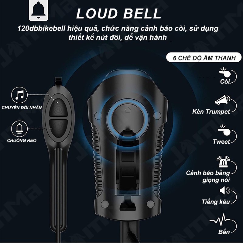 Đèn còi kiêm đồng hồ xe đạp FY 317