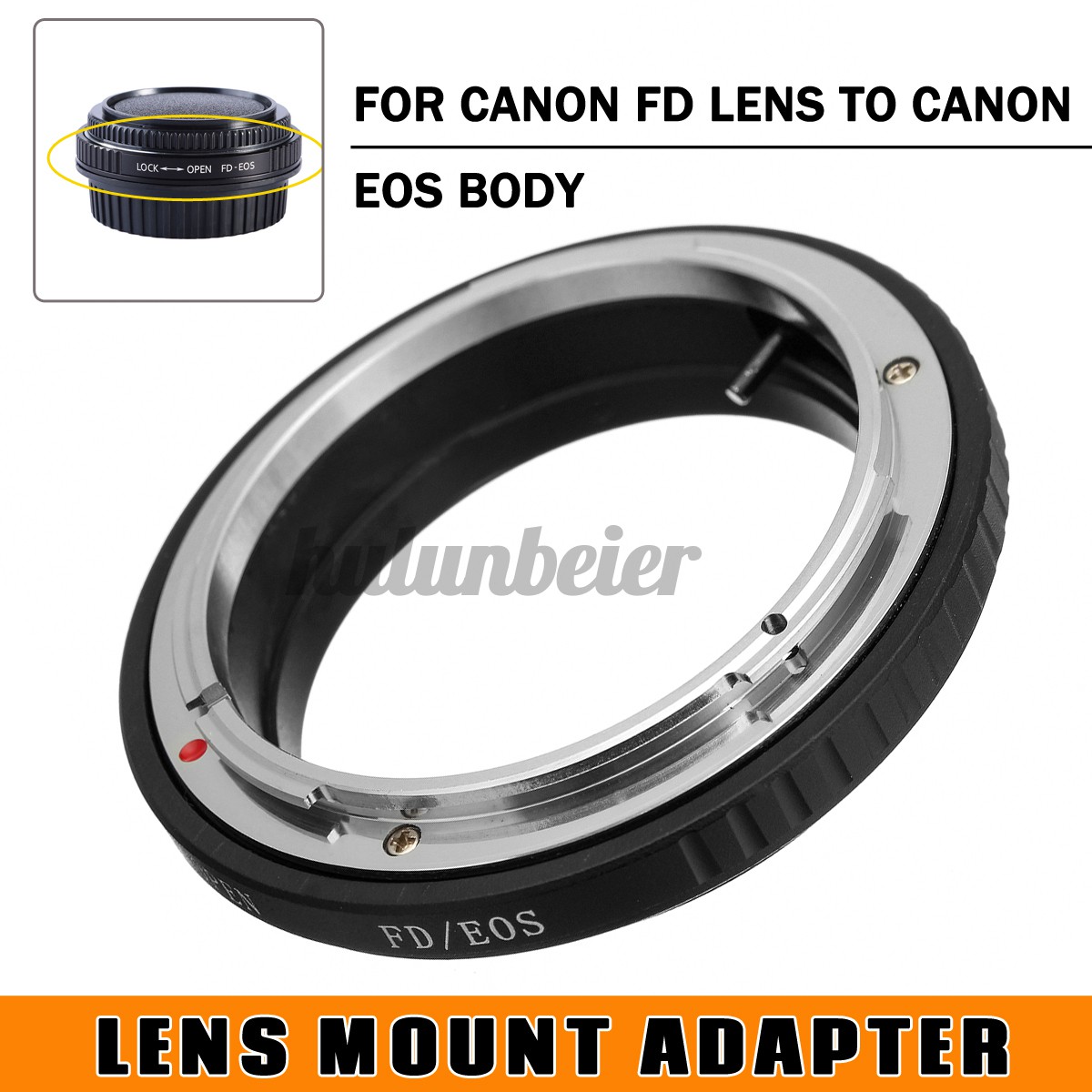 Ngàm Chuyển Ống Kính Fd-Eos Cho Máy Ảnh Canon Fd Sang Eos Ef