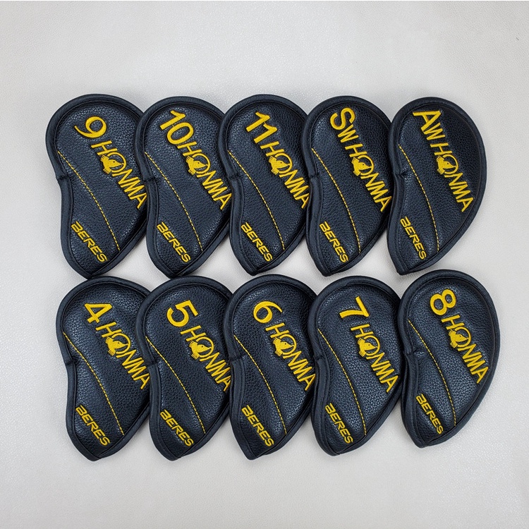 HONMA Golf Head Cover Thanh Gỗ Bộ Sắt Push Rod Set Cap Set Bộ Câu Lạc Bộ Bảo Vệ Xích Thố Golf club cover ATyo