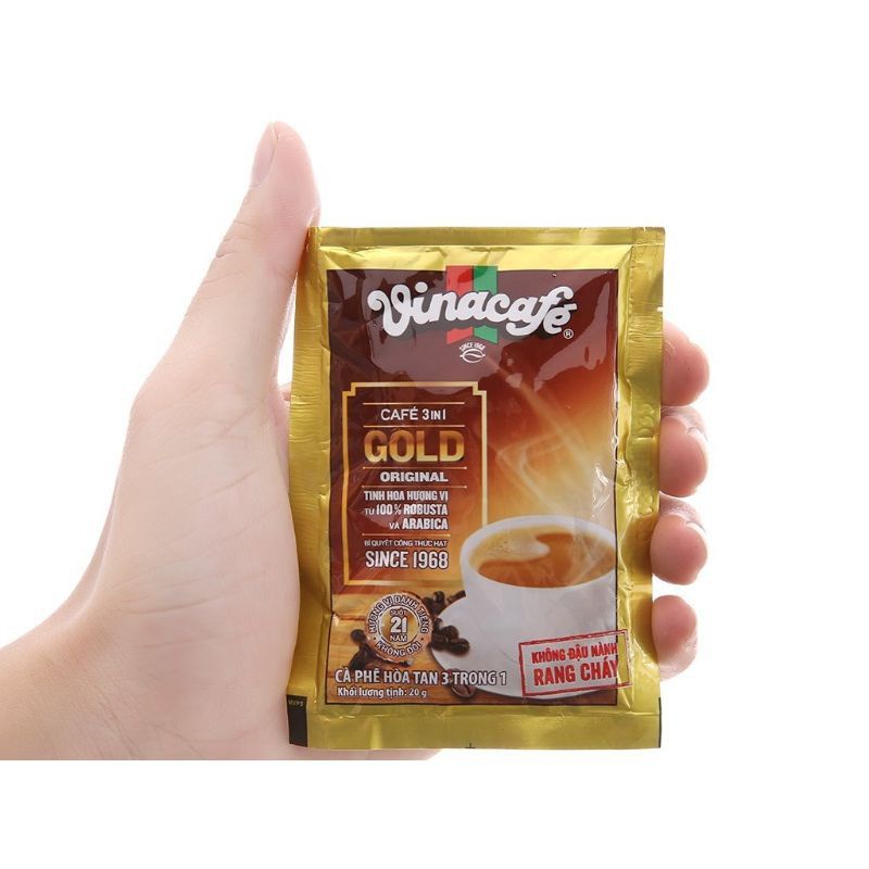 [Mã 155FMCGSALE giảm 7% đơn 500K] Cà phê sữa 3in1 Gold Original VinaCafe bịch 24gói/40 gói