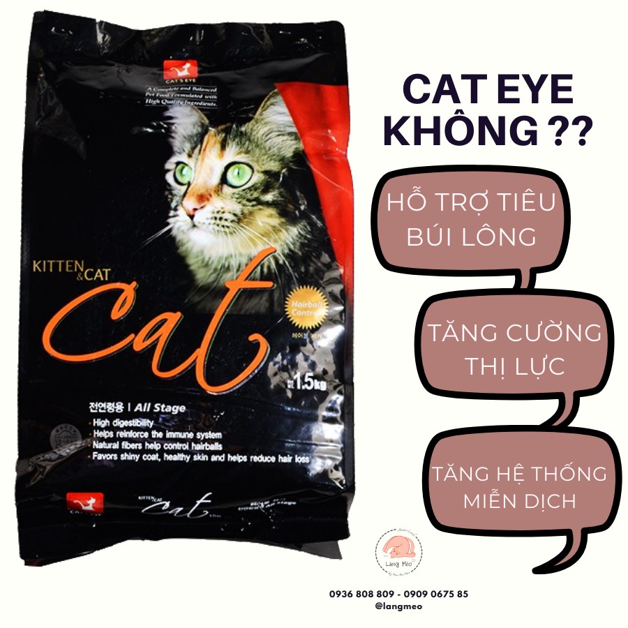 [Mã 99FMCGSALE giảm 8% đơn 500K] Hạt thức ăn khô cho Mèo Cat Eye 1kg chiết