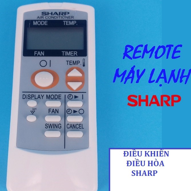 REMOTE ĐIỀU KHIỂN ĐIỀU HÒA MÁY LẠNH SHARP - loại thường mặt xanh mẫu cũ - BH 1 tháng