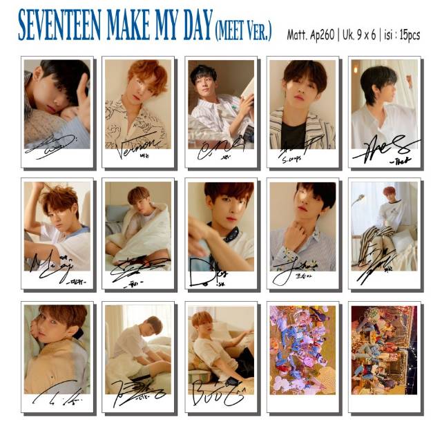 Polaroid Bộ Thẻ Ảnh Nhóm Nhạc Seventeen You Make My Day