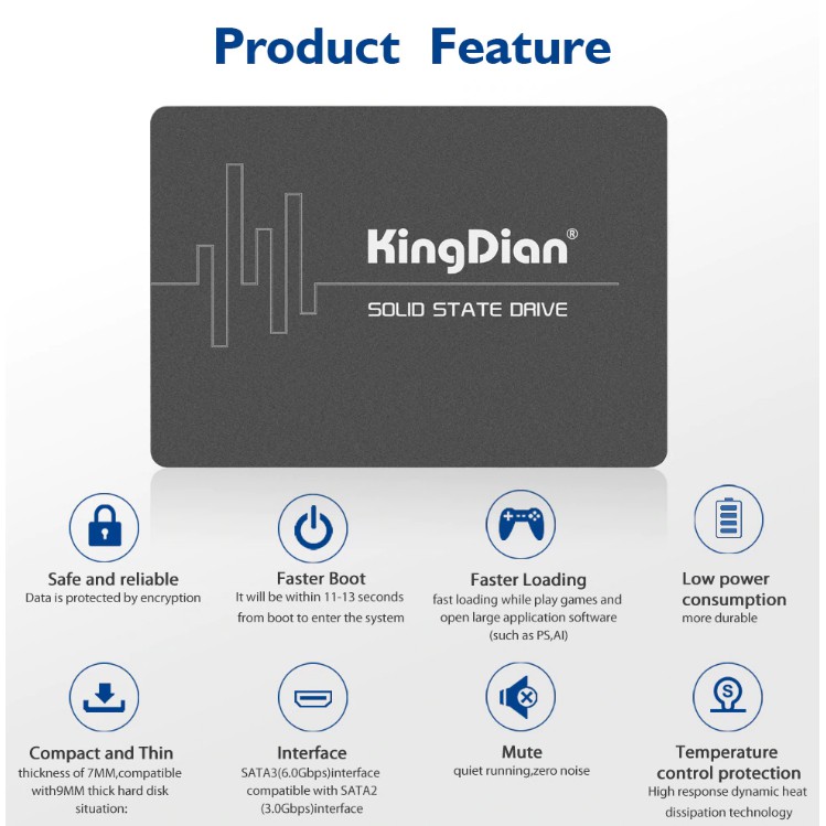 Ổ cứng SSD 120G KingDian - Chính hãng bảo hành 3 năm!