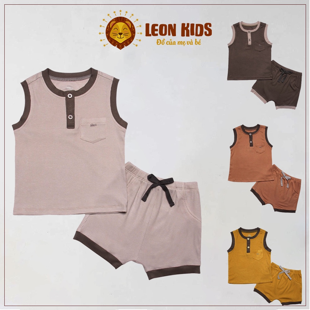 Bộ quần áo cho bé trai từ 6 tháng đến 5 tuổi, bộ cộc tay bé trai siêu sang - Leon KIDS