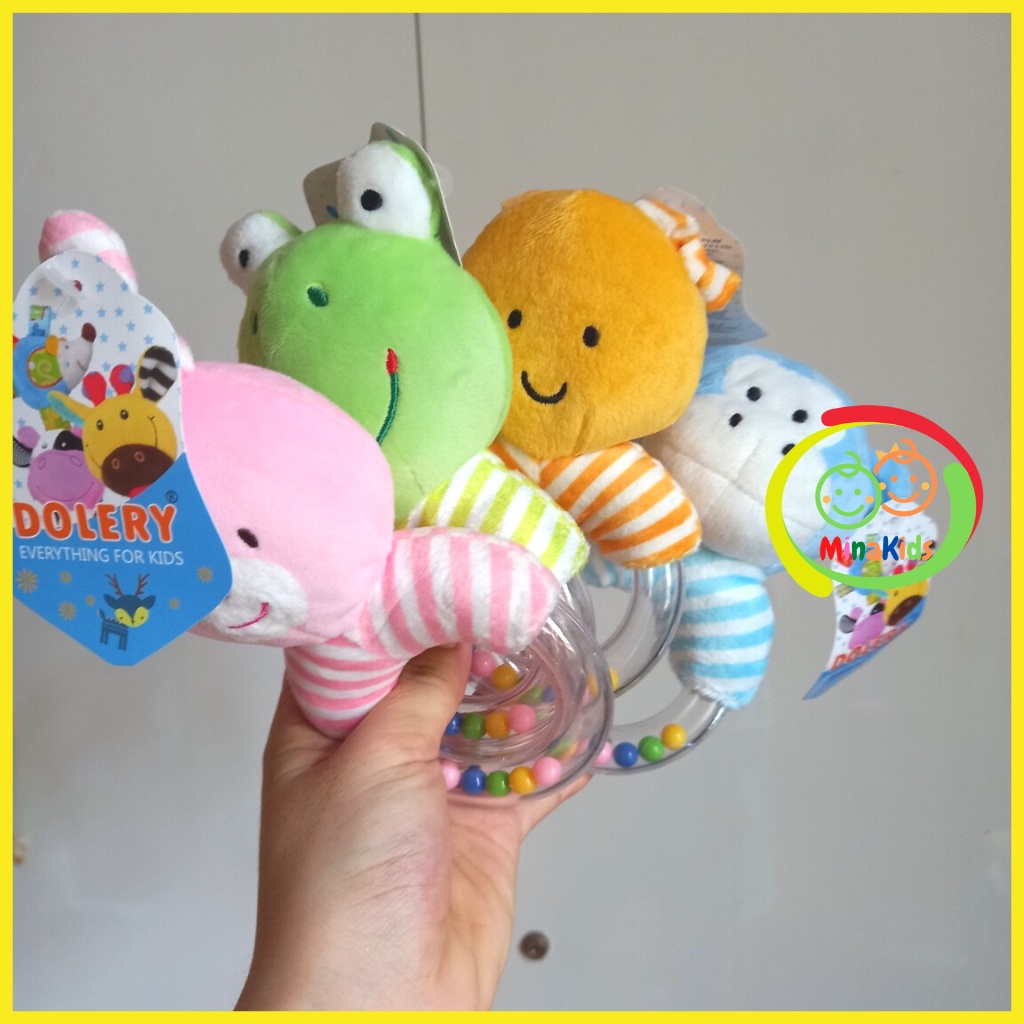 Thú Bông Cầm Tay Cho Bé Đồ Chơi Lục Lạc Xúc Xắc Bông Tập Cầm Nắm TCT20