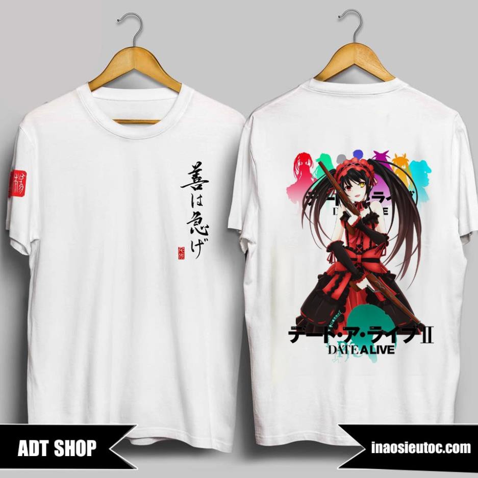 🔥MẪU HOT🔥Áo thun in hình Kurumi - áo Date A Live giá siêu rẻ nhất vịnh bắc bộ áo chât đẹp