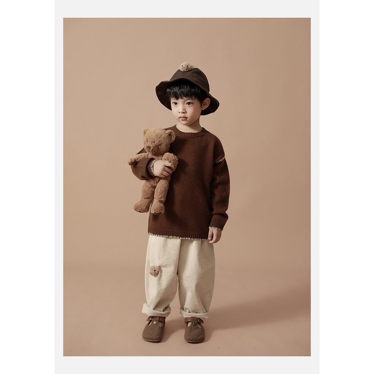 Quần dài vải nhung mềm mại thời trang xuân thu cho bé trai và gái 2021