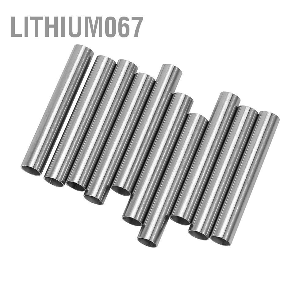 Lithium067 10Pcs/Set Tattoo Machine Grip Needle Stainless Steel Stem Tube Body Art Accessory Hình xăm