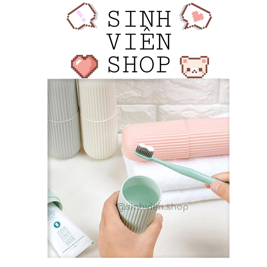 Ống đựng bàn chải và kem đánh răng du lịch tròn