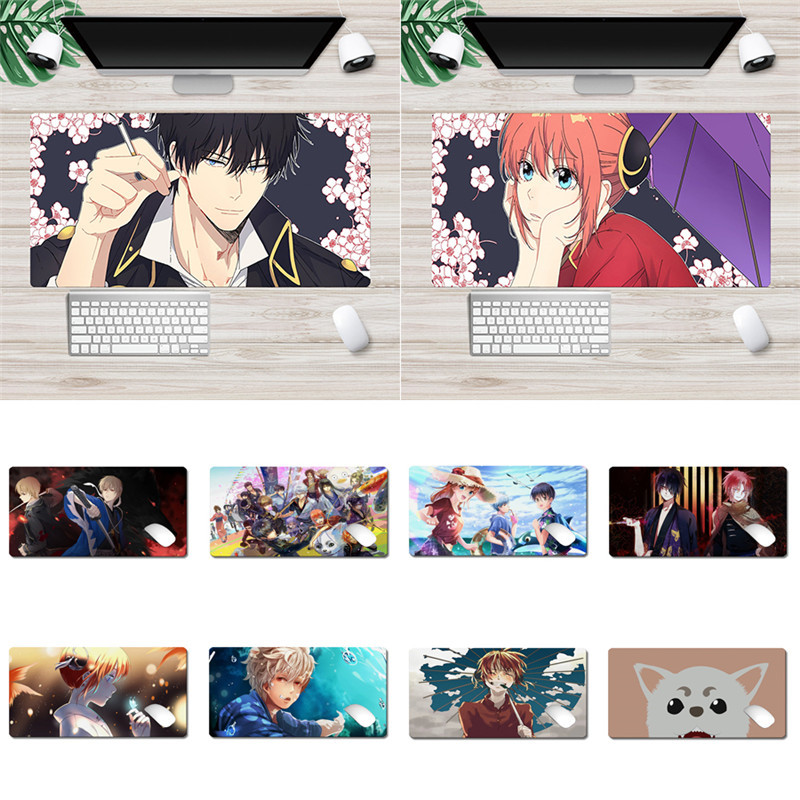 Tấm Lót Chuột Máy Tính Chống Trượt In Hoạt Hình Gintama Khổ 30x60cm