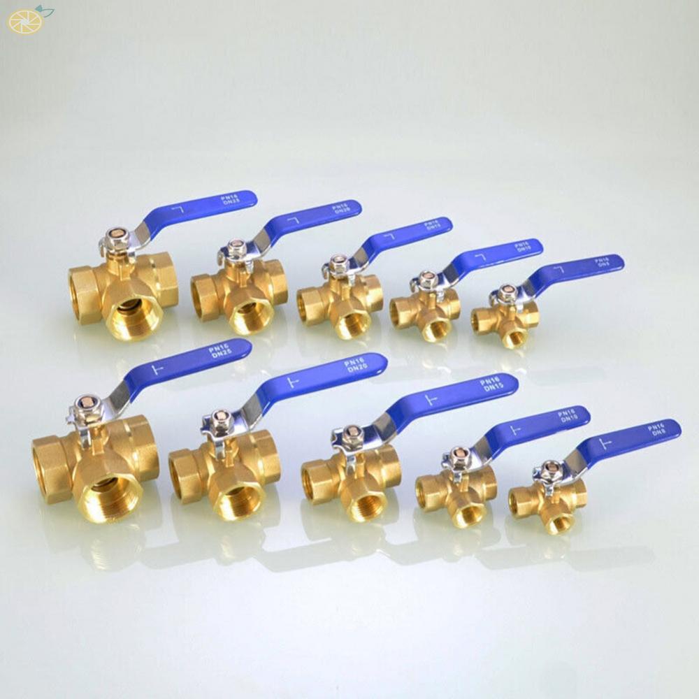 Van Bi 3 Chiều Ba Cổng Chữ T NPT Bằng Đồng Thau Cho Nước Và Dầu & Gas Mới