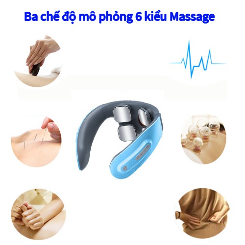 Máy Mát Xa Cổ 3D Thông Minh Chất Lượng Cao. Máy trị liệu đau vai gáy đeo cổ tự động