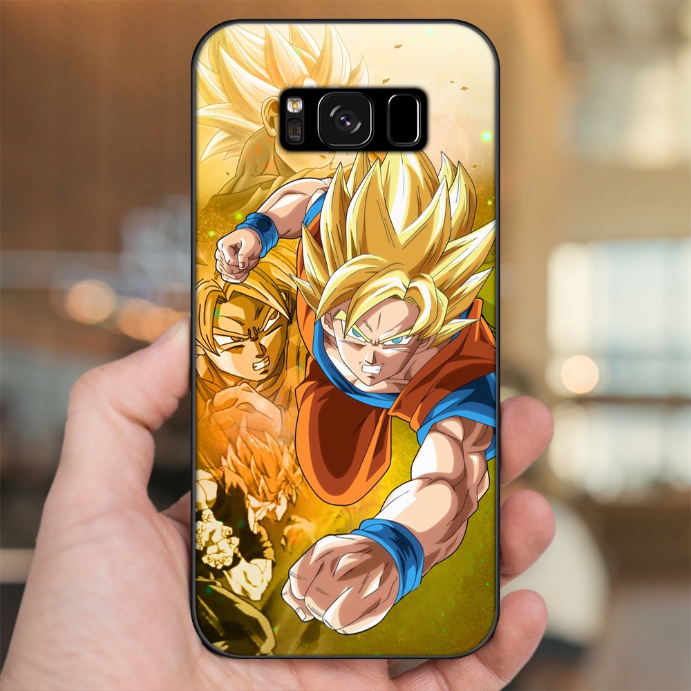 Ốp lưng Samsung S8, S8 Plus viền đen in hình Goku Dragon Ball
