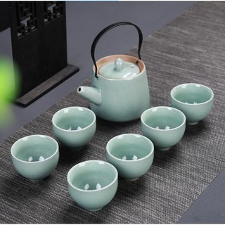 Bộ ấm pha trà ấm chén gốm sứ cao cấp