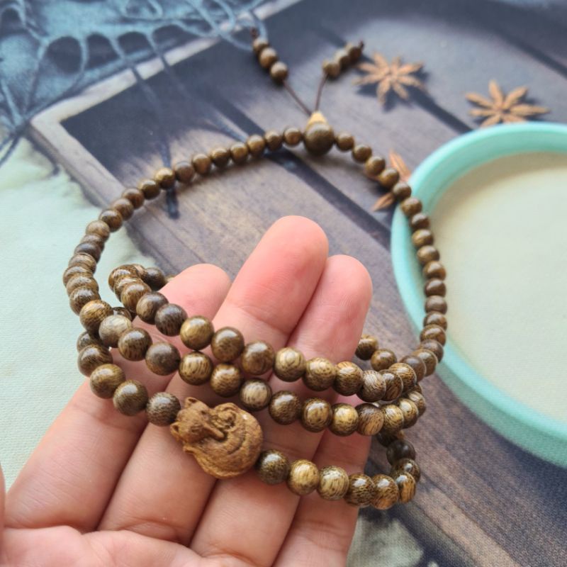 Vòng Tay Trầm Hương 108 Mix Hồ Ly Tặng Kèm Hộp Gấm - N94 | BigBuy360 - bigbuy360.vn