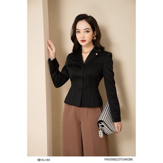 Áo vest đen đính logo elise thiết kế elise fw2008223tuwobk