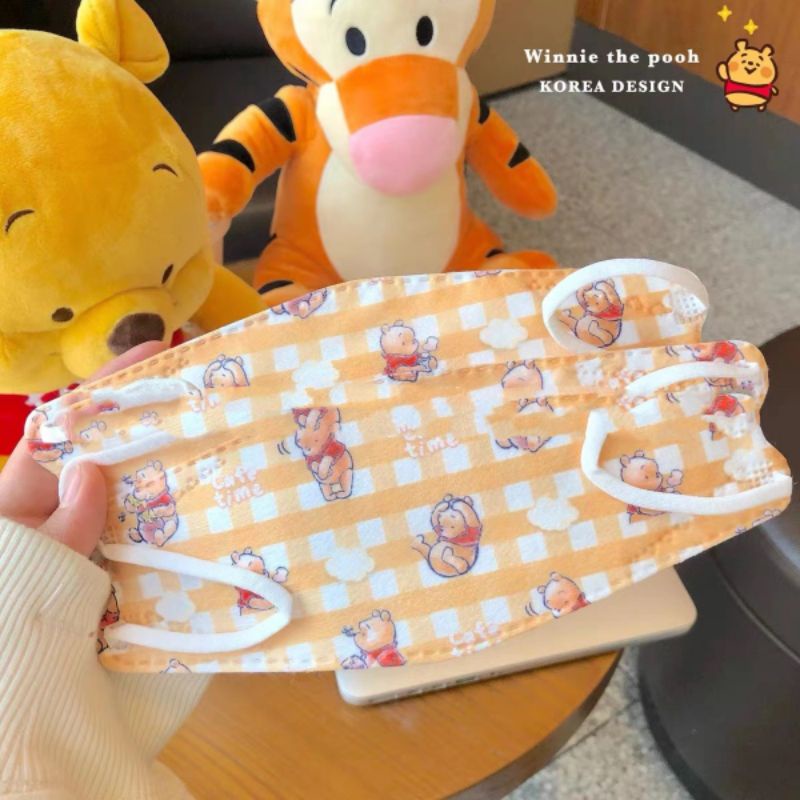 &lt;Hoạt hình 19.5cm&gt; Combo túi zip 10 cái Khẩu trang KF94 chống bụi mịn - 4 lớp người lớn