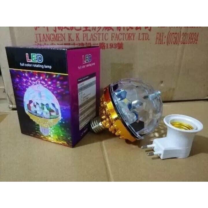 Đèn Led Nháy Chớp 7 Màu Tự Xoay Và Đui Tròn Cao Cấp, Nhiều Hiệu Ứng Tia Chớp Nhấp Nháy, Đổi Màu, An Toàn Khi Sử Dụng