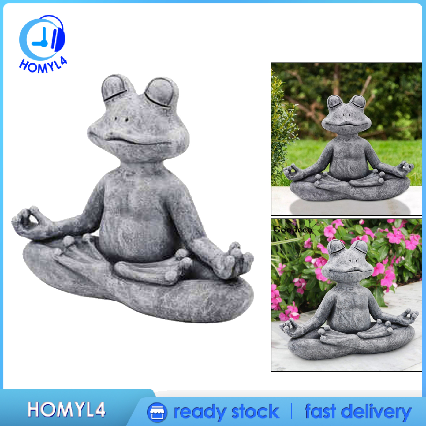 [CAMILA]Yoga Meditating Garden Statue Animal Figurine Yoga Pose Sculpture Good Luck Ornament Yoga Studio Home Decor Modern Yard Crafts Meditation House