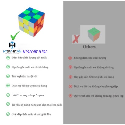 RuBik 3x3, Rubik 3 Tầng QiYi Warrior Không Viền, Đồ Chơi Trí Tuệ Trơn Mượt Bẻ Góc Tốt