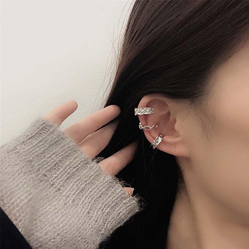 Set 3 Khuyên Vành Tai Thiết Kế Tối Giản Dễ Phối Đồ Cho Nữ