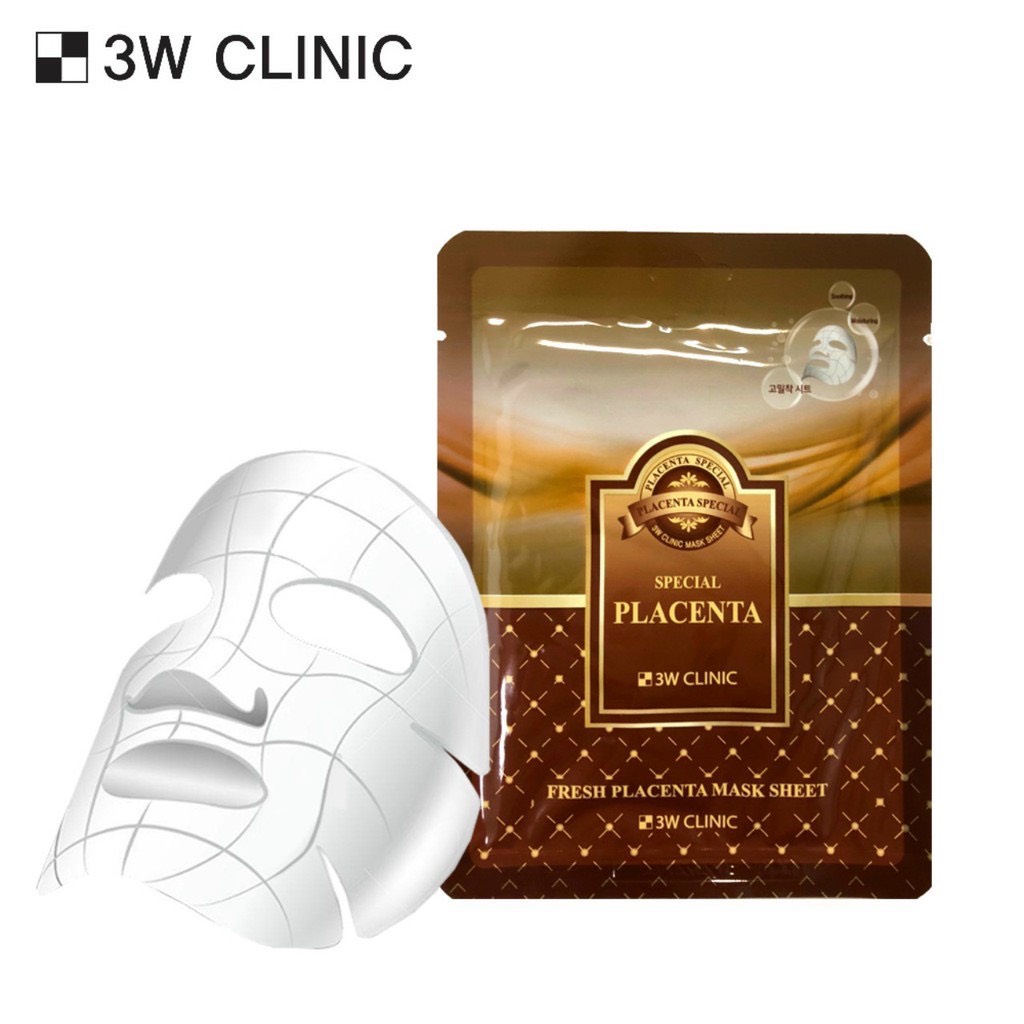Mặt nạ giấy - Mask dưỡng trắng da dưỡng ẩm chiết xuất từ thiên nhiên 3W CLINIC Hàn Quốc 23ml nhiều vị